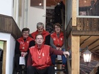 Sirpa ja Kari Korkeamäki MAP Räimeestä yhdessä Kalvolan Iskun Eija-Liisa Laakson ja Harry Uschanovin kanssa saivat pelinsä kulkemaan