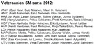 Veteraanien SM-sarjan joukkueet